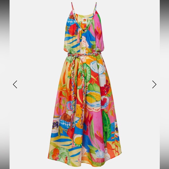 FARM Rio Dresses & Skirts - FARM RIO Multicolor Summer Picnic Midi Dress